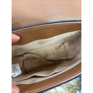 True Religion Denim Crossbody bag with Brown Trim
