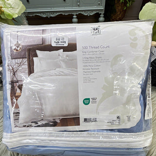 Sky 500TC Wrinkle Resistant Duvet Cover Set, King Blue $390
