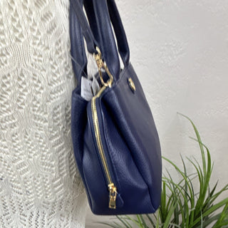 Giani Bernini Navy Pebbled Satchel Bag crossbody