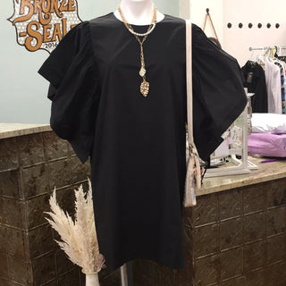 gracia  butterfly dress - black