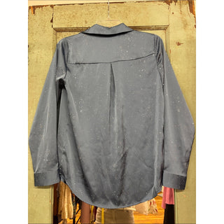 Aqua Blue sparkling Button-Down Shirt