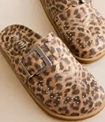 Josephine Leopard Mule
