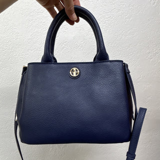 Giani Bernini Navy Pebbled Satchel Bag crossbody