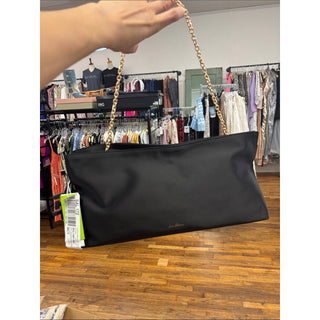 Sam Edelman Black Embellished Clutch with Gold Chain