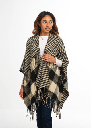 Plaid Fringe Wrap