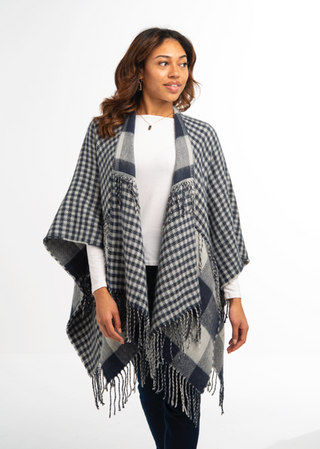Plaid Fringe Wrap