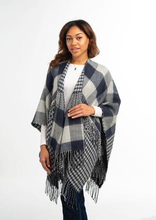 Plaid Fringe Wrap
