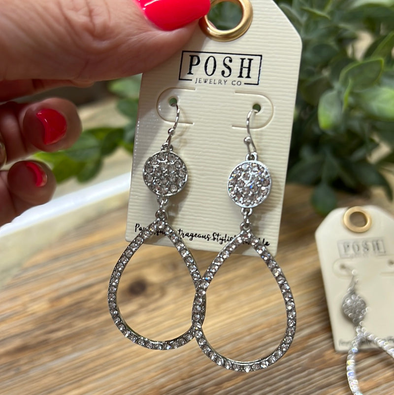 Rhinestone Dangle Earrings