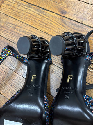 Ferragamo Nikla 85 Embellished Heels Sandal