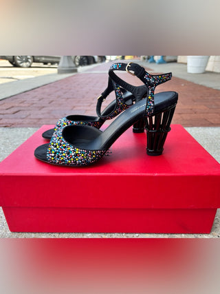 Ferragamo Nikla 85 Embellished Heels Sandal