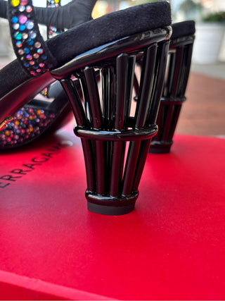 Ferragamo Nikla 85 Embellished Heels Sandal