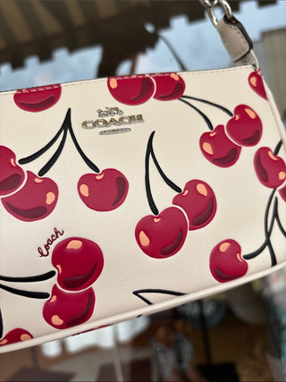 Coach nolita 19 with Red Cherry Print wristlet shoulder bag