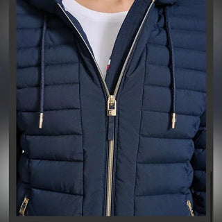 Tommy Hilfiger Women's Puffer Packable Hooded Coat Navy