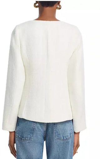 Aqua White Women's tweed Jacket L