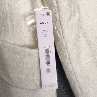 Aqua White Women's tweed Jacket L