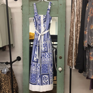 Aqua Blue Tile Midi dress