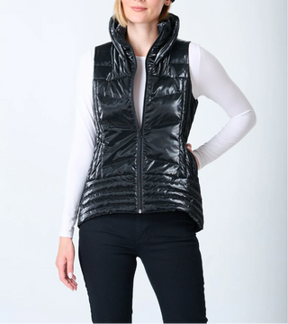 Anorak Metallic Quilted Waxed Down Vest