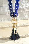 Two Tone Chain Bracelet Keychain