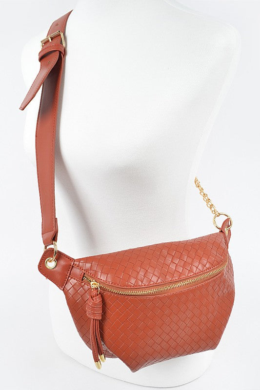 Braided Embossed Fanny Pack