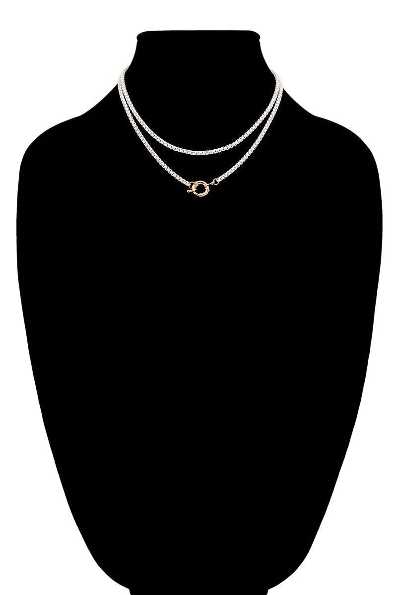 Box Chain Toggle Necklace