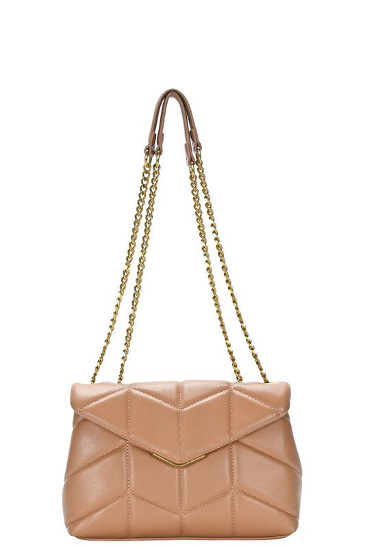Camel Quilted Purse