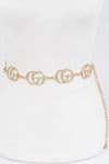 Rhinestone Metal Chain Belt