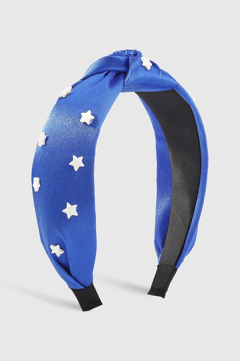 Satin Headband w/Stars