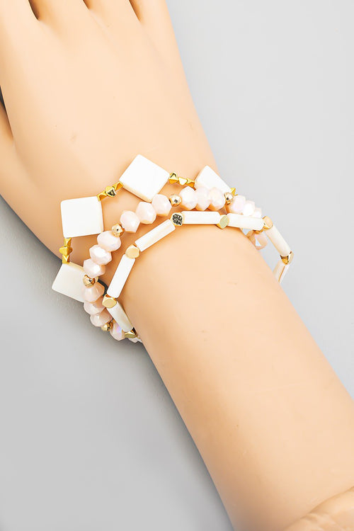 Square Beaded Bracelet Set