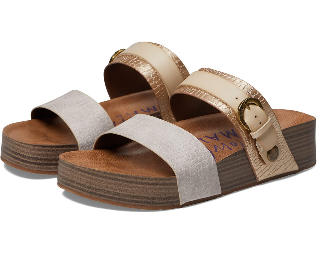 Blowfish Marge White Sand Gold Sandal Bronze Seal