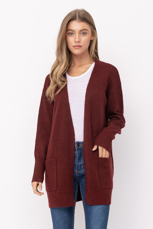 Mossy Open Front Cardigan