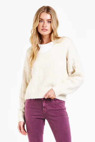 Lexi Shimmer Cream Sweater by Dear John