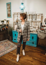 Plaid Boyfriend Blazer