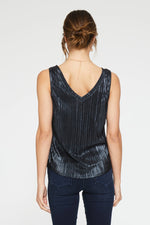 Acacia Emerald/Black V-Neck Tank by Another Love
