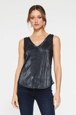 Acacia Emerald/Black V-Neck Tank by Another Love