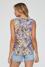 Another Love Fia Watercolor Ruffle Tank