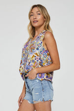 Another Love Fia Watercolor Ruffle Tank