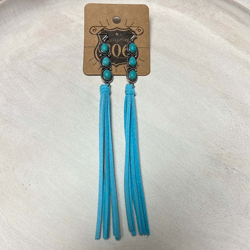 Turquoise w/Tassel Earrings