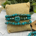 Turquoise Bead Bracelet Set