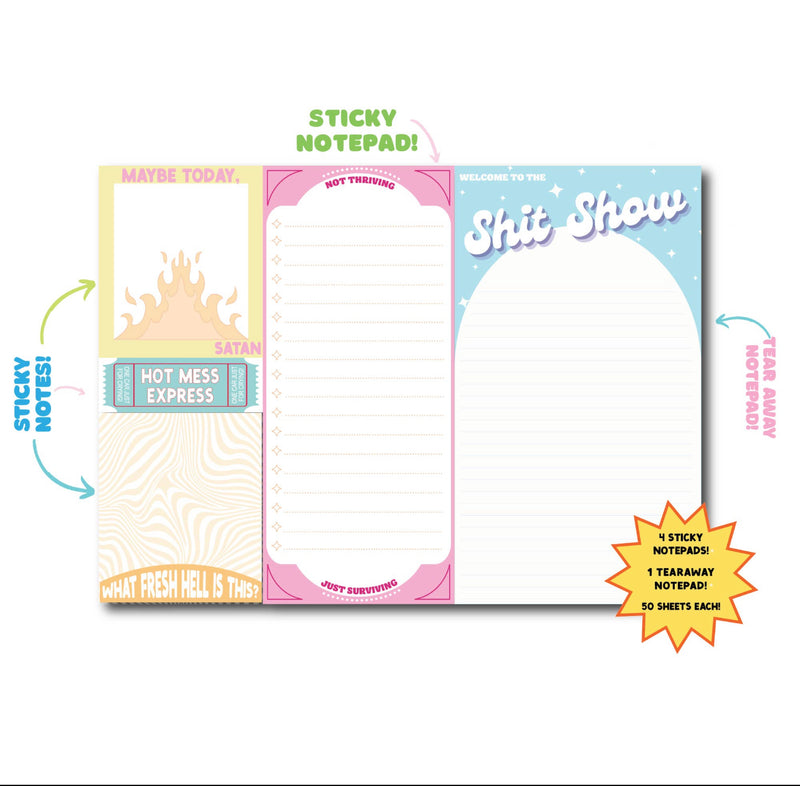 Welcome to The Shit Show Notepad Set