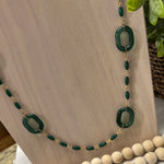 Green Oval Beaded Necklace