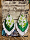 St Paddy's Leather Earrings