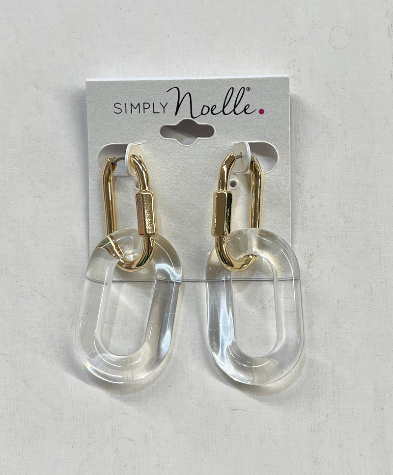 Acrylic Chain Drop Earrings