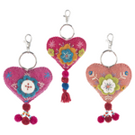 Whimsy Embroidered Heart Key